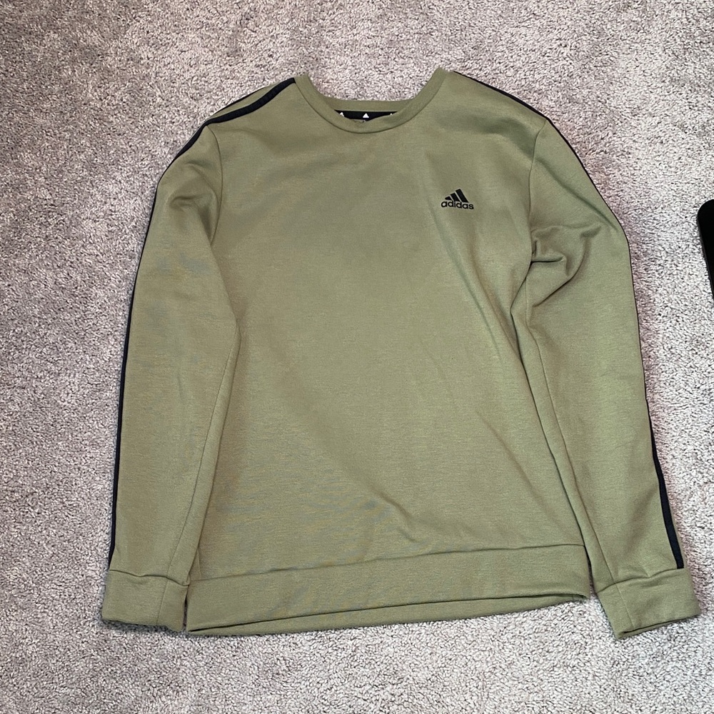 Adidas Men's Khaki Crewneck Sweater